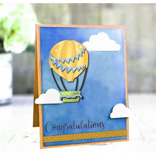 8.5x7.5cm hot air balloon Scrapbooking DIY Embossing Mothers Day paper dies cutting dies carbon steel cutter Metal die cards