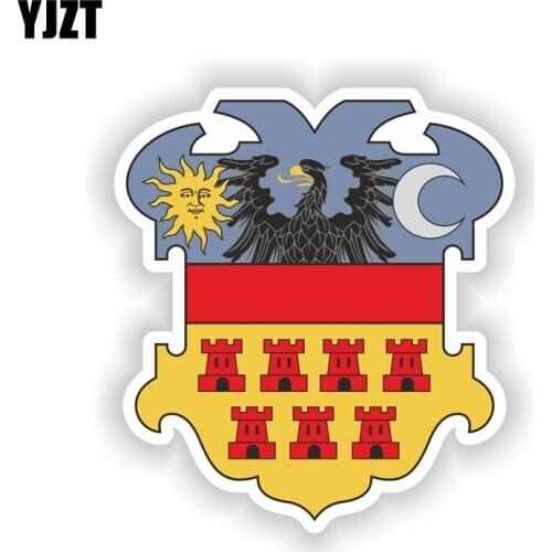 YJZT 11.7CM*13.2CM Crest Romania Carpathian Helmet Car Sticker Transylvania Decal 6-1515