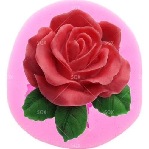 Free Shopping Flower Bloom Rose shape Silicone Fondant Soap Cupcake Jelly Candy Chocolate Decoration Baking Tool Moulds SQ1603