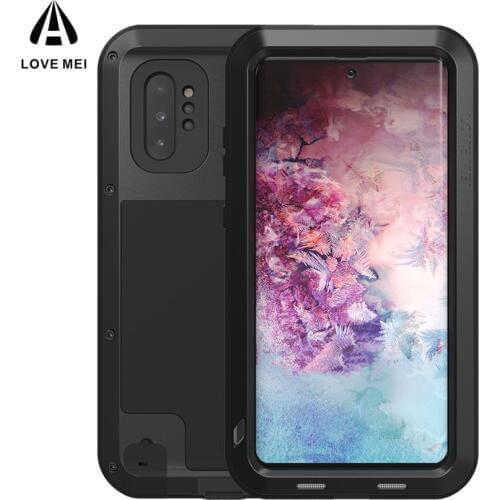 LOVE MEI For Samsung Note 10 Plus Case Shock Dirt Proof Water Resistant Metal Armor Cover Phone Case For Galaxy Note 10 9 8