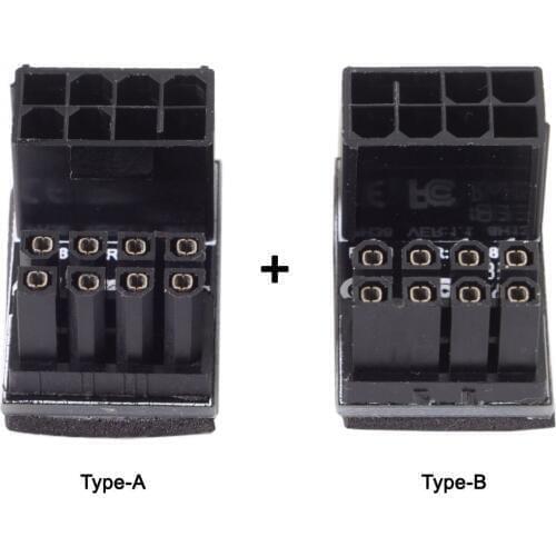 Chenyang ATX 8Pin Female to 8pin Male 180 Degree Angled Power Adapter for Desktops Graphics Card