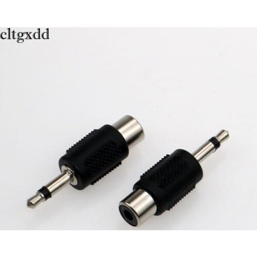 Cltgxdd 1-10pcs 3.5mm 2 Pole Mono Male Plug to RCA Female Socket Audio Adapter Connector