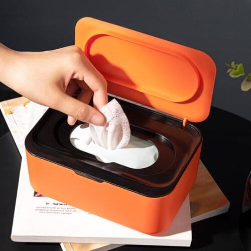 Desktop Tissue Box Holder Modern Dustproof Easy Use Wet Wipes Dispenser Holder For Home Office xqmg Tissue Boxes Kitchen Storage