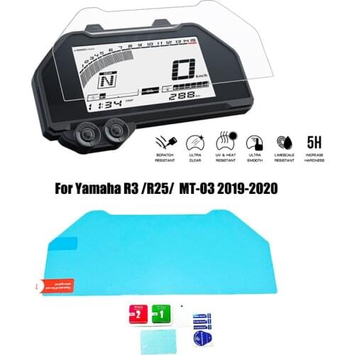 For Yamaha MT-03 MT-25 R3 R25 2019 2020 Motorcycle Instrument Cluster Scratch Screen Protection Film Dashboard Screen Protector