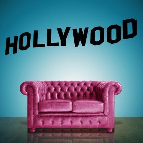 Hollywood Sign Wall Sticker Bedroom Sofa Modern Hollywood Lettering Wall Decal Living Room Superstar Movie Vinyl Home Decor