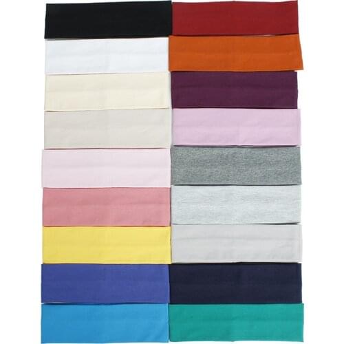 Cotton Headband Elastic Hair Band Sport Fitness Run Headbands Hair Accessory Wide Turban Yoga Headband Bandanas Makeup Headdress