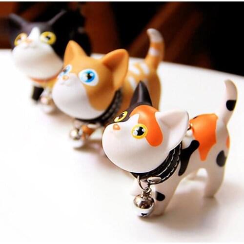 Creative Cartoon Cat Animal Pendant Key Chain Bag Hanging Decor Keyring Holder