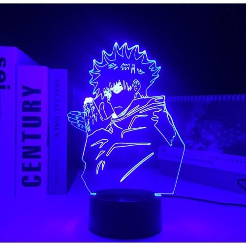 Jujutsu Kaisen Lamp Megumi Fushiguro Light 3D LED Night Light for Birthday Gift Anime Jujutsu Kaisen Megumi Fushiguro Table Lamp