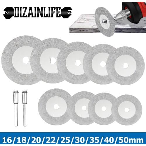 Mini Abrasive Diamond Cutting Disc Set for Dremel Rotary Cutter Saw Blade Grinding Wheels Disk with Mandrel Power Tools Kit