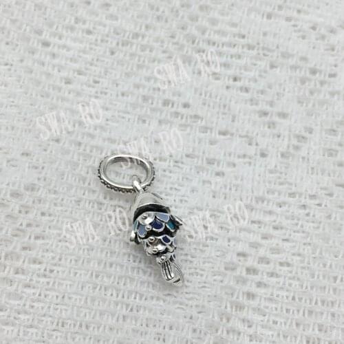 2021 Summer New High-quality Blue Scaled Fish Dangle Charm, Fashion Jewelry Give Women Romantic Bracelet Accessories Gift
