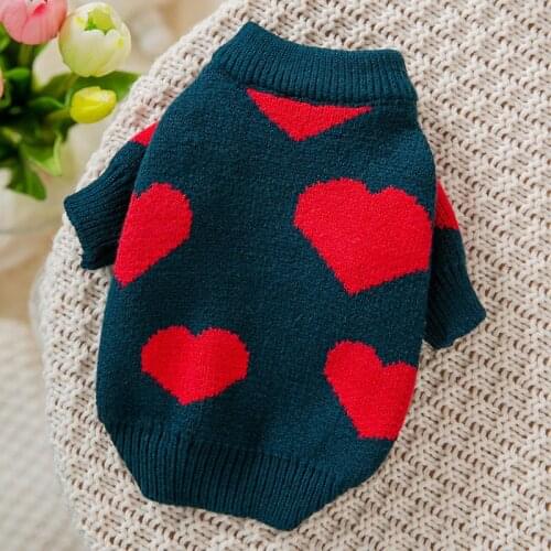 New Dog Clothes Sweater Small Dog Love Sweater Teddy Bear Two Legged Clothes Cat Autumn Winter Warm Sweater
