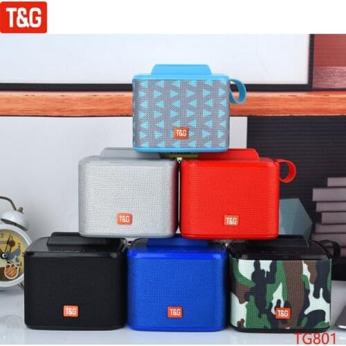 T&G TG801 New Portable Loudspeaker Wireless Speaker Bluetooth Stereo Subwoofer Handheld Speakers Phone Holder Support TF FM AUX