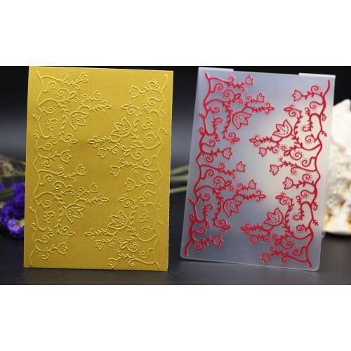 PLASTIC EMBOSSING FOLDER sweet leaf lace flower DIY scrapbook album card gift packing decoration cutting dies paper craft