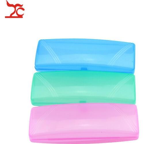 4 Colors Professional Clear Sunglasses Case Unisex Hard Plastic Plain Glasses Holder Box Portable Storage Eyeglasses Case Pouch
