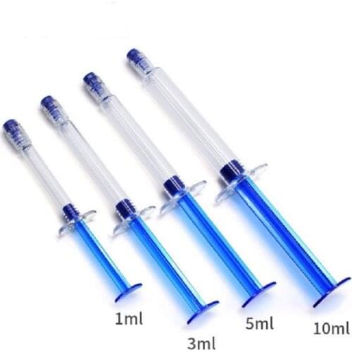 Empty 1ML 3ml 5ml 10ml Cosmetic Syringe for Hyaluronic Acid Collagen Gel Blue Airless Disposable Eye Cream/Essence/Mask Tube