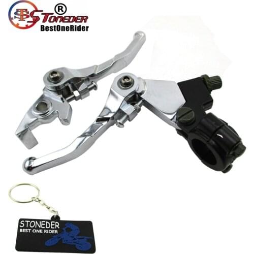 STONEDER Aluminium Folding Alloy Brake Clutch Handle Levers For 550cc 70cc 90cc 110cc 125cc 140cc 150cc 160cc Chinese Pit Bike