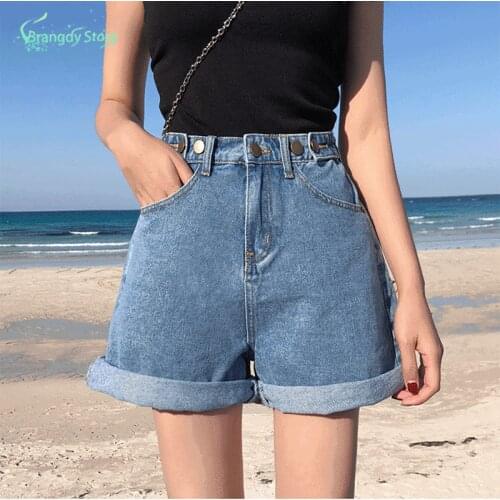 High Waist SHORTS 2021 Fashion Women Summer Clothing Casual Vintage Pants Trendy Denim SHORTS Wholesale Clothing Cotagecore