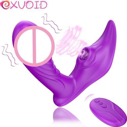 EXVOID Remote Control Sucker Vibrator Sex Toys for Women Wearable Dildo Vibrators for Woman Clitoris Stimulate G-spot Massager