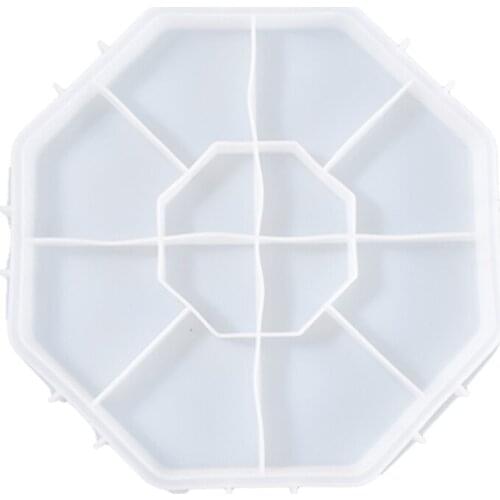 13MC Octagon Storage Tray Epoxy Resin Mold Dish Plate Casting Silicone Mould DIY Crafts Home Decorations Making Tools