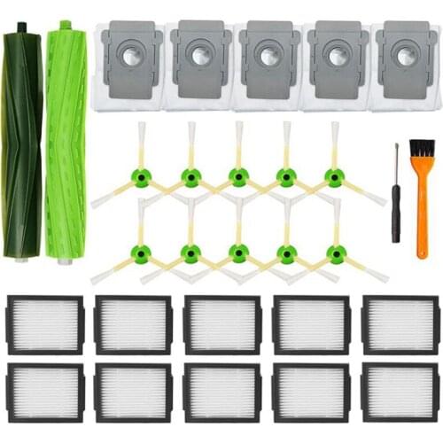 Replacement Parts for IRobot Roomba I7 I7+ I8 I3 I6+ Plus E5 E6 E7 Vacuum,Surface Brush, HEPA Filters