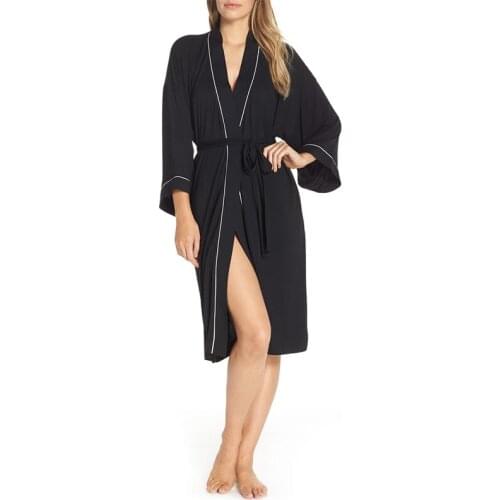 2021 new ladies nightdress Modal dressing gown Robe Women