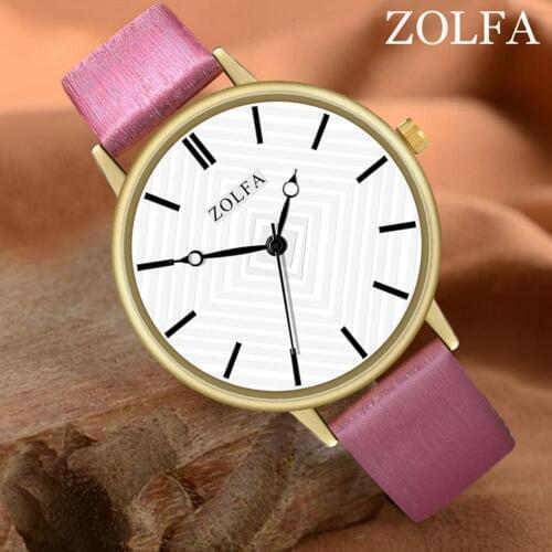 2019 New Womens Luxurious ZOLFA Fashionable Casual Quartz Watch Belt Simple Female wild Watch Hot Sale