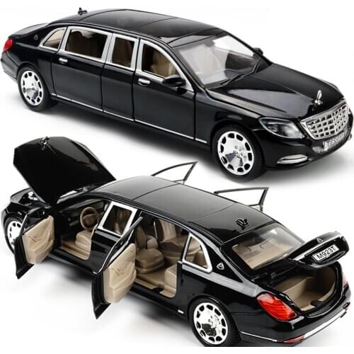1:24 Maybach S600 Metal Car Model Diecast Alloy High Simulation Car Models 6 Doors Can Be Opened Inertia Toys For Children Difts