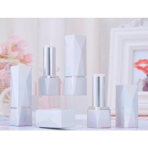 10/30pcs 12.1mm Square Empty Lipstick Tubes Diamond Lip Balm Tube Container DIY Refillable Cosmetics Bottles with Magnetic Cap