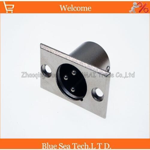 10 PCS Good silvery Metal Audio MIC Connector XLR 3 Pin male Mount type socket,J3F XLR Audio panel plug