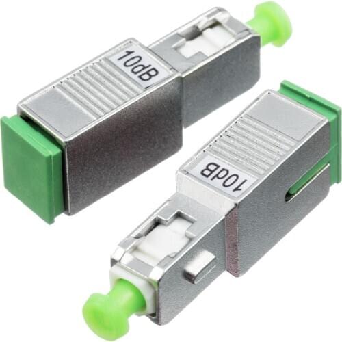 10PCS SC APC 10bd Simplex mode fiber optic Attenuator SC 10dB metal male Fiber Attenuator FTTH attenuator