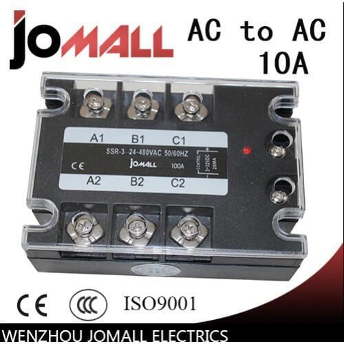 10A AC control AC SSR three phase Solid state relay