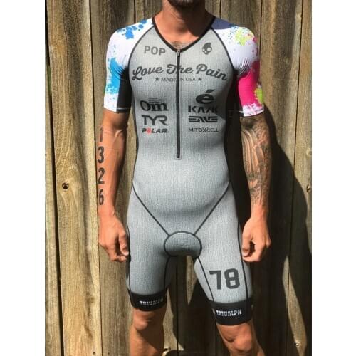 2020 love the pain men Bicycle Cycling Clothing Triathlon Jumpsuit Running Cycling Swimming Summer Short Sleeve skinsuit cycling