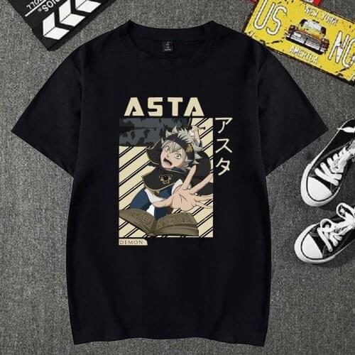 2021 Hot Anime Black Clover T Shirt Women Fashion Funny Asta Short T-shirt Graphic Tees
