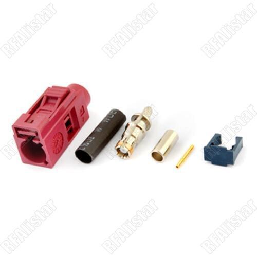 5 Pieces Fakra "D" Female Jack Crimp RF SMB Connector For RG316 RG174 LMR100 Cable Bordeaux Violet/4004 Car GSM Cellular phone