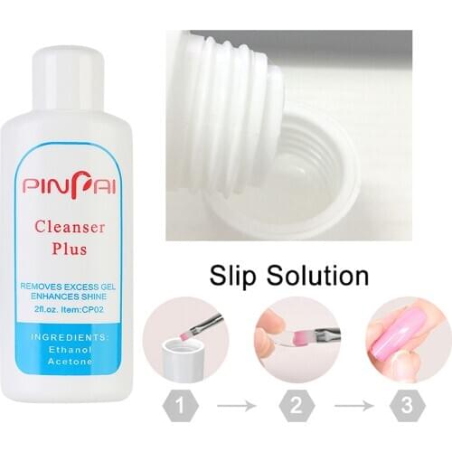 60ML Nail Extension Gel Solution Quick Nail Slip Solution Liquid Cleaner Remover Gel Polish Glue Phototherapy Manicure Tool