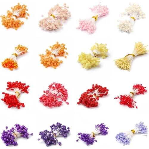 90pcs Red Yellow Artificial Flowers Stamen Berries Bundle Purple Yellow Cherry DIY Christmas Wedding Cake Gift Box Wreaths Decor