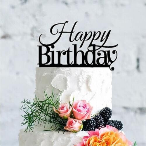 Acrylic Happy Birthday Birthday Cake Topper for Birthday Party Decoration Cake Accessory Decorating