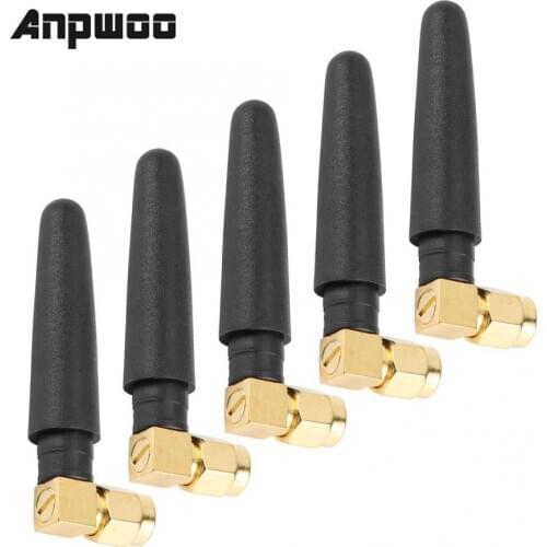 ANPWOO 5pcs 900-1800MHz 2G 3G Antenna SMA Male Plug GSM Aerial with 5.0dBi Gain