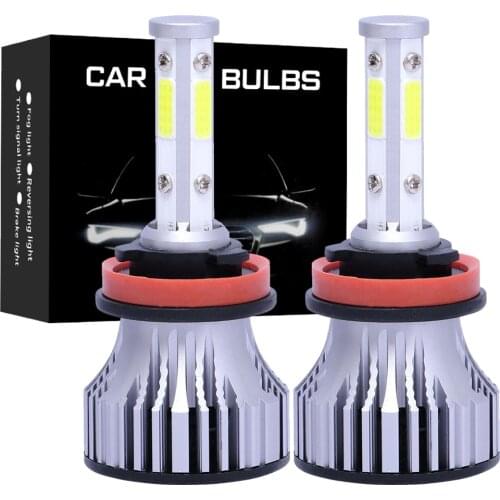 ASLENT 4 Side COB 50W 16000LM Car Haedlight H4 H7 LED H8 H9 H11 9006 9005 HB3 HB4 6000K 6500K White Auto Fog Light 12V LED Bulb