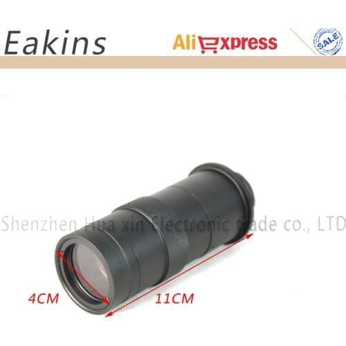 Free Shipping Industry Microscope Camera C-mount Lens Glass 8X-100X Magnification Adjustable 25mm Zoom Eyepiece Magnifier