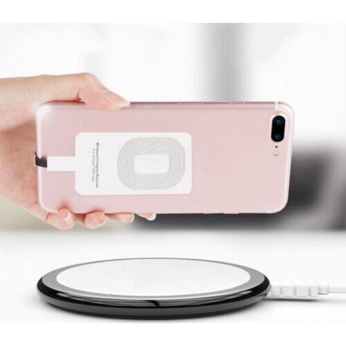 FLOVEME Qi Wireless Charger Receiver Micro USB Type C For iPhone 5W Wireless Charger Receiver Adapter For Samsung A50 A70 A40
