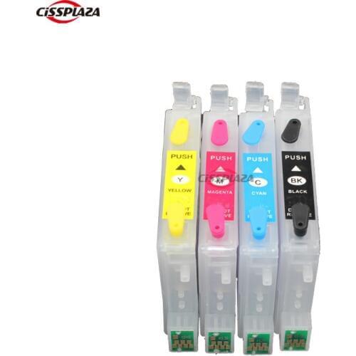 CISSPLAZA T0611 10sets refillable ink cartridge compatible for Epson D68 DX3800 DX3850 DX4800 DX4850 with ARC chip