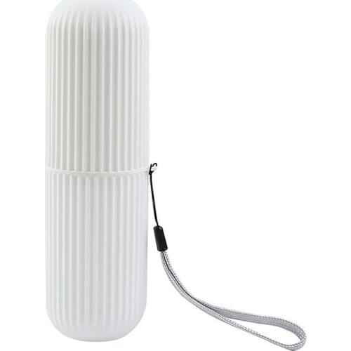 Travel Portable Toothbrush Toothpaste Holder Storage Box Box Storage Box Household Storage Cup Outdoor With Lanyard