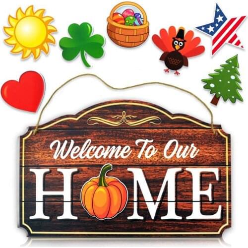 Door Welcome Hanger Gnome Sign Front Wooden Seasonal Pendant Replacement Listing Home Wall Decor Door Porch Gnome Pendant