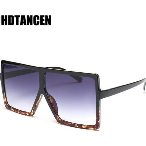 HDTANCEN Square Oversized Sunglasses Women Fashion Sun Glasses Lady Brand Designer Vintage Shades Gafas Oculos de sol UV400