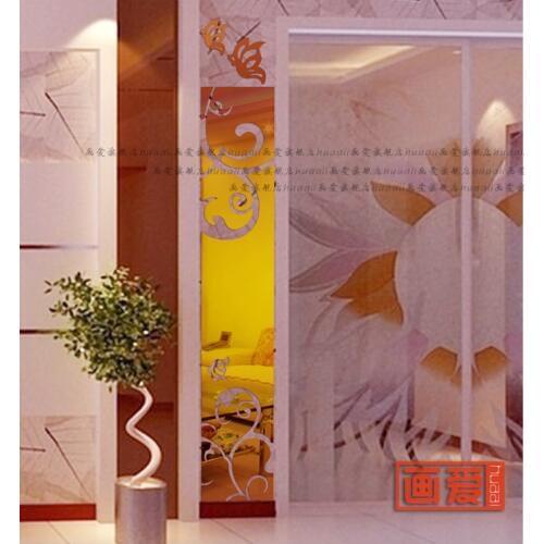 Crystal mirror acrylic three-dimensional wall stickers bathroom decoration mirror gift