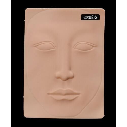 10Pcs Face Tattoo Practice Blank Silicone Fake Skin Tattoo Practice Skin 3D Cosmetic Permanent Makeup Face Practice Skin learner