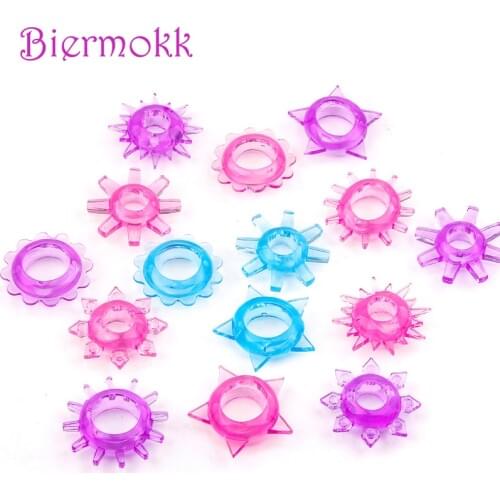 3pcs Male Sex Toys Silicone Time Delay Ejaculation Penis Ring Sex Toys Adults Cock Rings Product Male Crystal Ring Shape Random