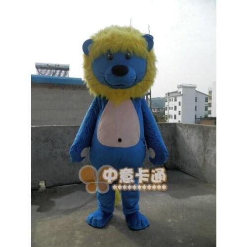 Long Fur Lion Mascot Costume Adult Cartoon Character Outfit Suit Holiday Gifts Exhibition Exposition Someone Inside