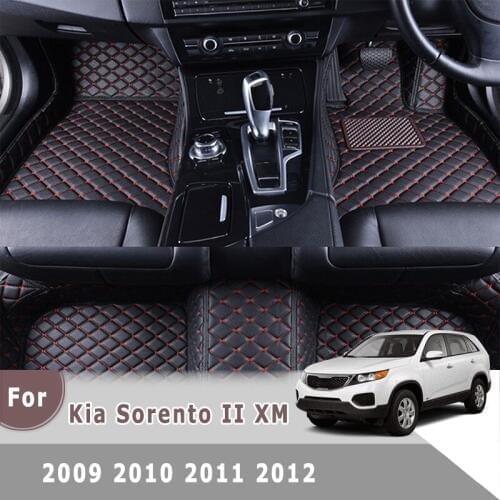 RHD Carpets For Kia Sorento II XM 2012 2011 2010 2009 Car Floor Mats Auto Interior Waterproof Accessories Custom Foot Pads